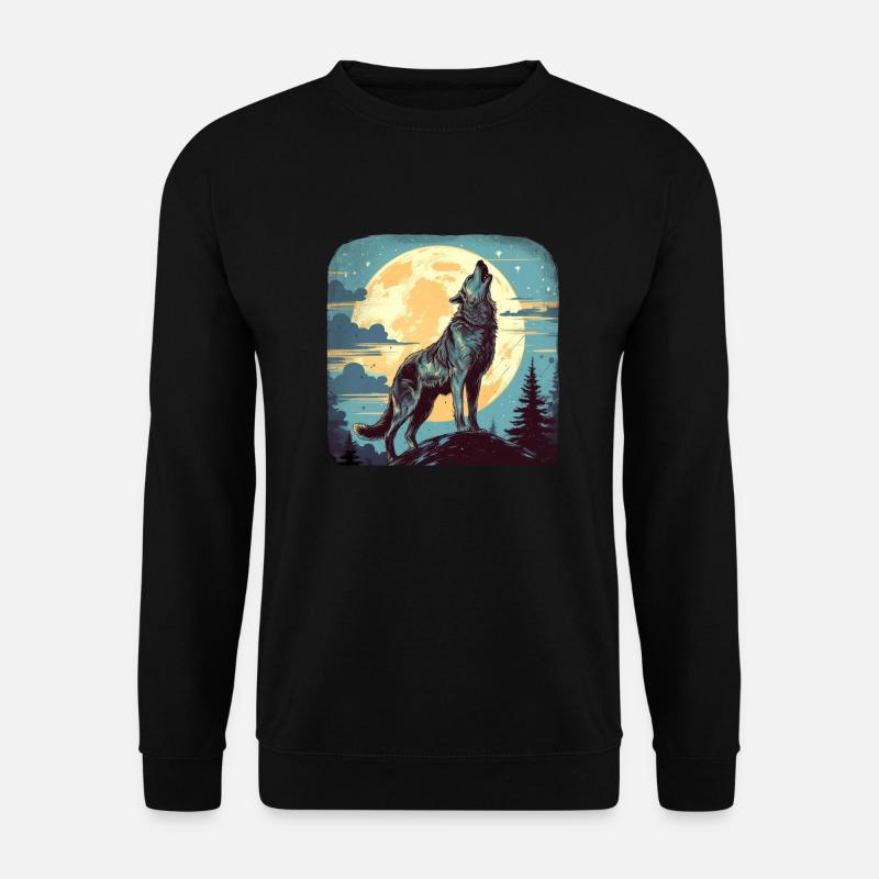 Wolf - Unisex Sweatshirt - black