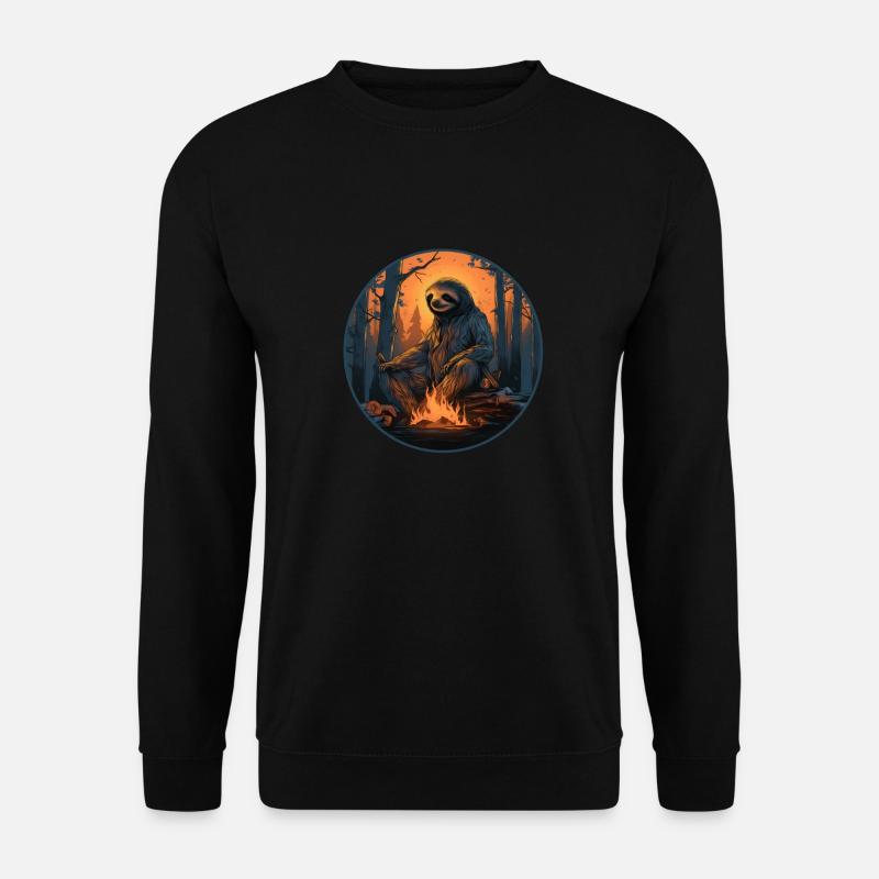 Lagerfeuer-Romantik mit Slotty - Unisex Pullover - Schwarz