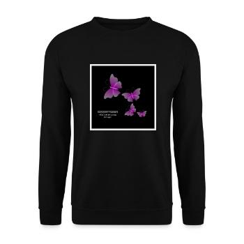 Keep going, no matter what your are going through - Unisex Pullover - Schwarz - Vorne - Alina (178cm) & Michal (187cm)