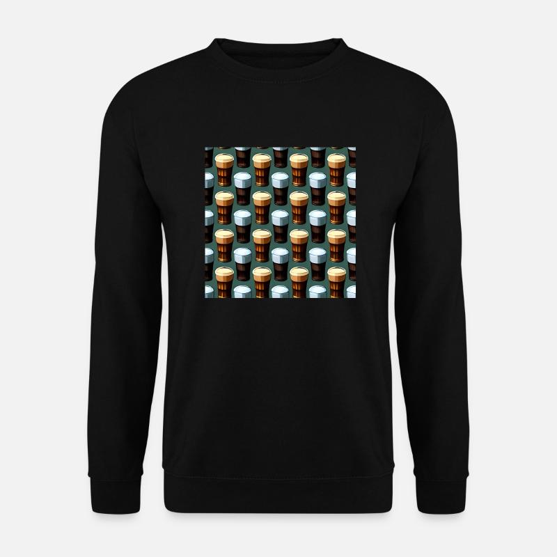 Bierkrüge Muster - Unisex Pullover - Schwarz