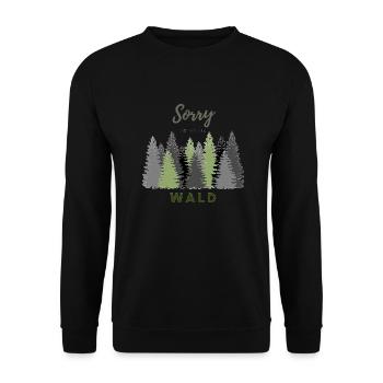 Ich bin im Wald - Unisex Pullover - Schwarz - Vorne - Alina (178cm) & Michal (187cm)