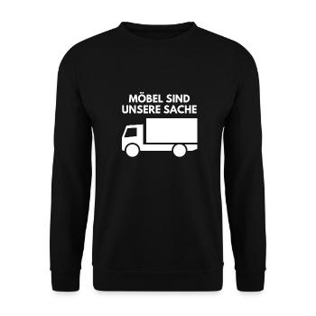 Möbel sind unser Ding - Unisex Pullover - Schwarz - Vorne - Alina (178cm) & Michal (187cm)