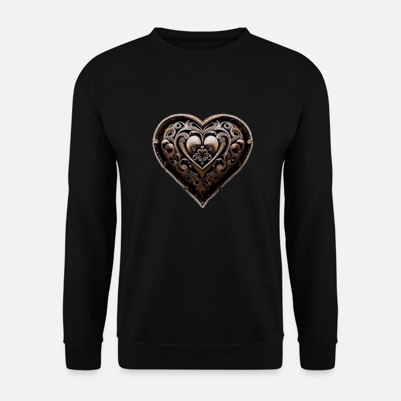 corazón de hierro - Sudadera unisex - negro