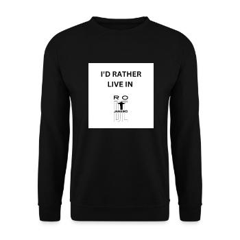 Je préfère vivre à Rio de Janeiro - Sweat-shirt Unisexe - noir - Devant - Alina (178cm) & Michal (187cm)