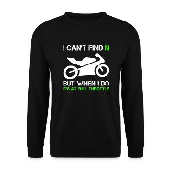 JE NE TROUVE PAS N MAIS QUAND JE LE FAIS C’EST À PLEIN RÉGIME - Sweat-shirt Unisexe - noir - Devant - Alina (178cm) & Michal (187cm)