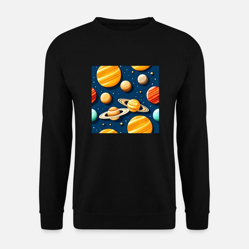 Freaky Solar System Pattern - Unisex Sweatshirt - black