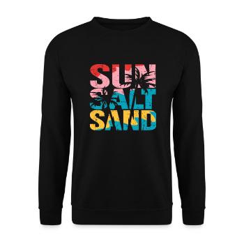 SUN SALT SAND - Unisex Pullover - Schwarz - Vorne - Alina (178cm) & Michal (187cm)