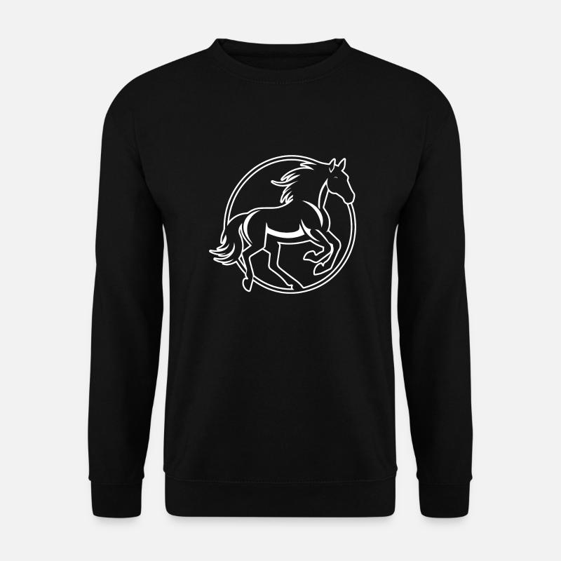 Pferd Pferdekopf Pony - Unisex Pullover - Schwarz