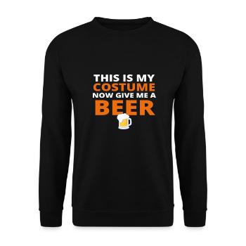 This is my Costume now give me a Beer - Unisex Pullover - Schwarz - Vorne - Alina (178cm) & Michal (187cm)