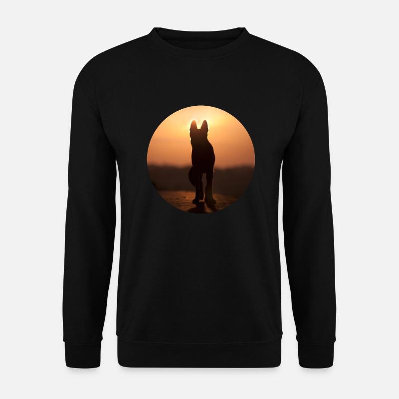 Deutscher Schäferhund / Wolf Silhouette - Unisex Pullover - Schwarz