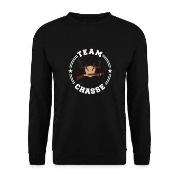 TEAM CHASSE College Runde W - Unisex Pullover - Schwarz - Vorne - Alina (178cm) & Michal (187cm)