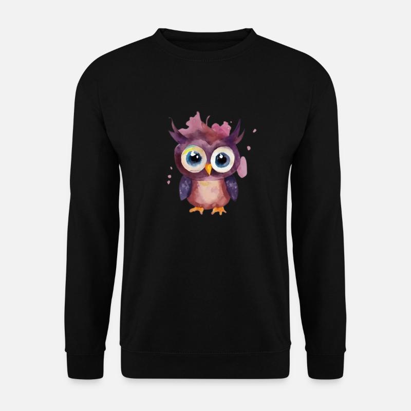 Kunsteule - Unisex Pullover - Schwarz