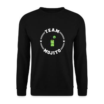 TEAM MOJITO College Round W - Sweat-shirt Unisexe - noir - Devant - Alina (178cm) & Michal (187cm)