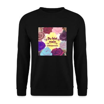 Lieblingsmensch - Unisex Pullover - Schwarz - Vorne - Alina (178cm) & Michal (187cm)