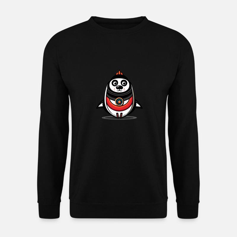 Chat - Chien dans une fusée pour l"espace - Sweat-shirt Unisexe - noir