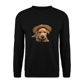 Propriétaires de chiens Golden Retriever chiots chiens - Sweat-shirt Unisexe - noir - Devant - Alina (178cm) & Michal (187cm)