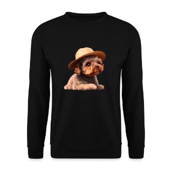 puppy poodle dog owner poodle puppy dog love - Unisex Sweatshirt - black - Front - Alina (178cm) & Michal (187cm)