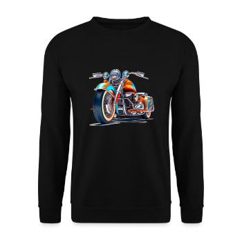 With the trike, enjoy nature - Unisex Sweatshirt - black - Front - Alina (178cm) & Michal (187cm)