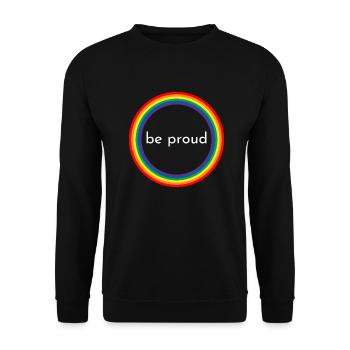 Cercle Soyez fiers | LGBTQIA+ | Montrez un peu d’amour - Sweat-shirt Unisexe - noir - Devant - Alina (178cm) & Michal (187cm)