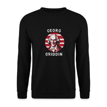 George Washington Griddy George | GEORGE GRIDDIN - Unisex Sweatshirt - black - Front - Alina (178cm) & Michal (187cm)