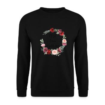 T SHIRT TEAM DE LA MARIEE RECTO ANISSA - Sweat-shirt Unisexe - noir - Devant - Alina (178cm) & Michal (187cm)