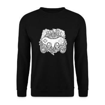 Controller Gaming Video Games Gamepad - Unisex Sweatshirt - black - Front - Alina (178cm) & Michal (187cm)