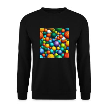 Rainbow Mosaic Spheres - Unisex Sweatshirt - black - Front - Alina (178cm) & Michal (187cm)