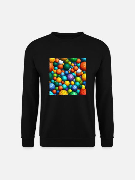 Rainbow Mosaic Spheres - Unisex Sweatshirt - black