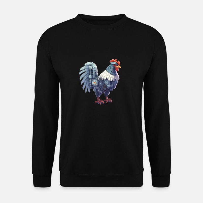 Cyborg Huhn - Unisex Pullover - Schwarz