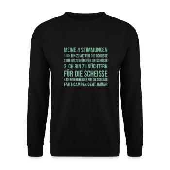 Camping - Unisex Pullover - Schwarz - Vorne - Alina (178cm) & Michal (187cm)