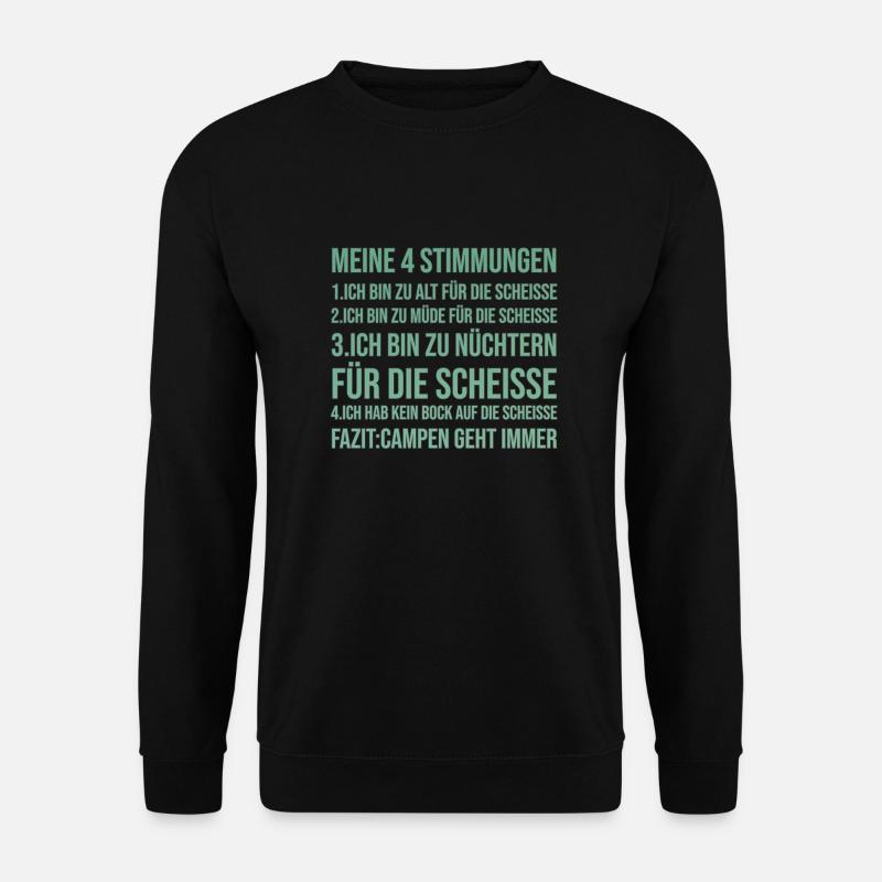 Camping - Unisex Pullover - Schwarz