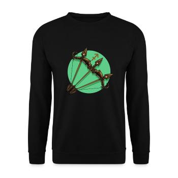 Zodiac - Star Sign - Sagittarius - pos - Unisex Pullover - Schwarz - Vorne - Alina (178cm) & Michal (187cm)