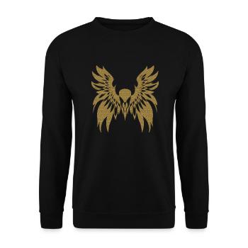 The Bird - Unisex Sweatshirt - black - Front - Alina (178cm) & Michal (187cm)
