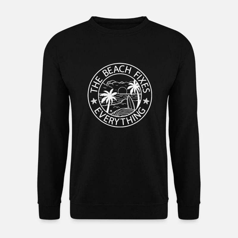 La plage répare tout - Sweat-shirt Unisexe - noir
