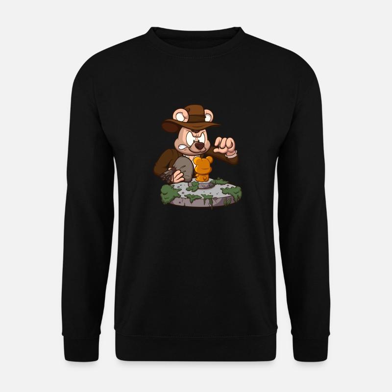 Teddy Bear Adventurer - Unisex Sweatshirt - black