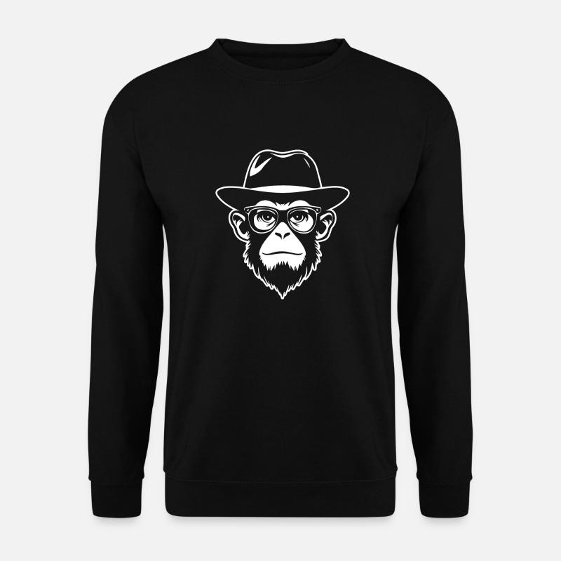 Affe Affen Affengesicht Dschungel - Unisex Pullover - Schwarz