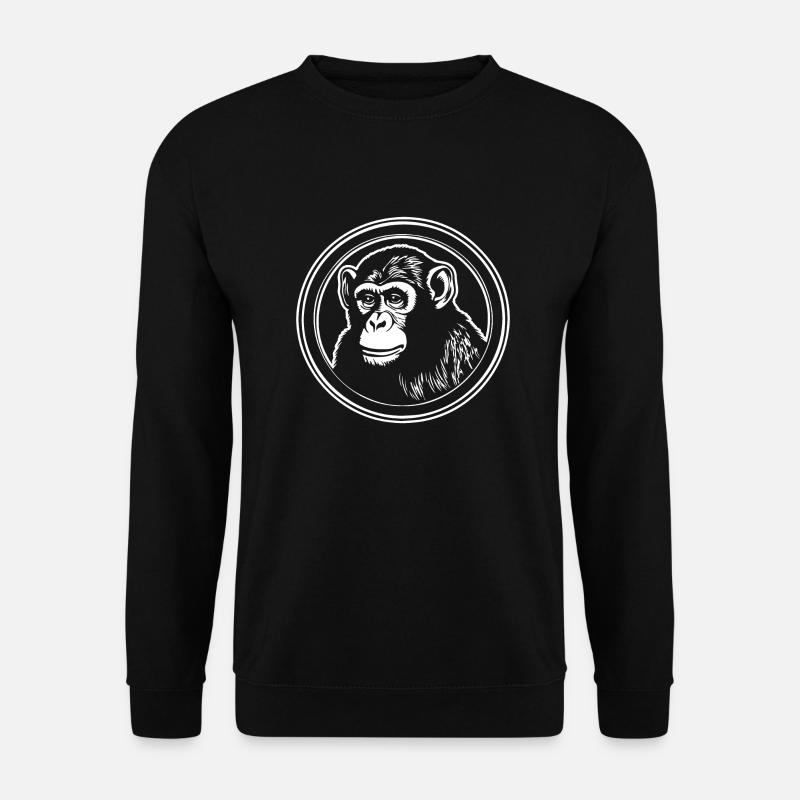 Affe Affen Affengesicht Dschungel - Unisex Pullover - Schwarz