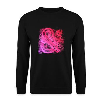 Graffiti style Splash hip hop colors painter color - Unisex Sweatshirt - black - Front - Alina (178cm) & Michal (187cm)