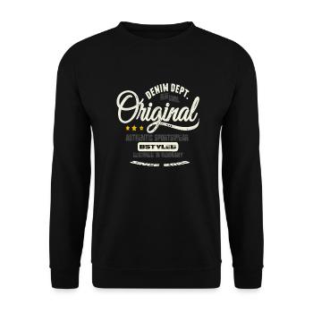 Original Sportswear - Unisex Pullover - Schwarz - Vorne - Alina (178cm) & Michal (187cm)