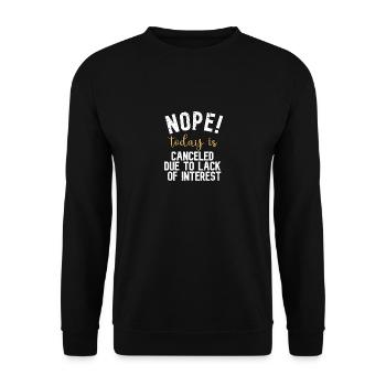 No. Today is canceled due to lack of interest - Unisex Sweatshirt - black - Front - Alina (178cm) & Michal (187cm)