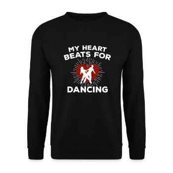 Dancing Dance Music - Unisex Pullover - Schwarz - Vorne - Alina (178cm) & Michal (187cm)