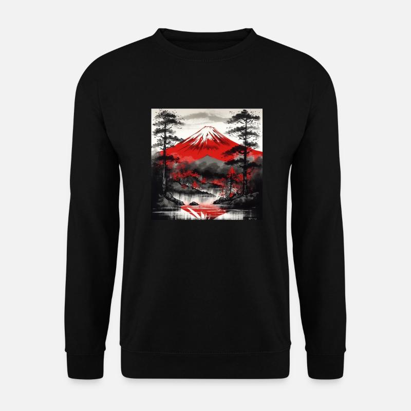 Mount Fuji and its magic - Unisex Sweatshirt - black