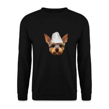 Yorkshire Terrier Cooking Restaurateur Dog Puppy - Unisex Sweatshirt - black - Front - Alina (178cm) & Michal (187cm)