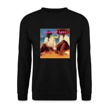 Gimmi your Love - Unisex Sweatshirt - black - Front - Alina (178cm) & Michal (187cm)