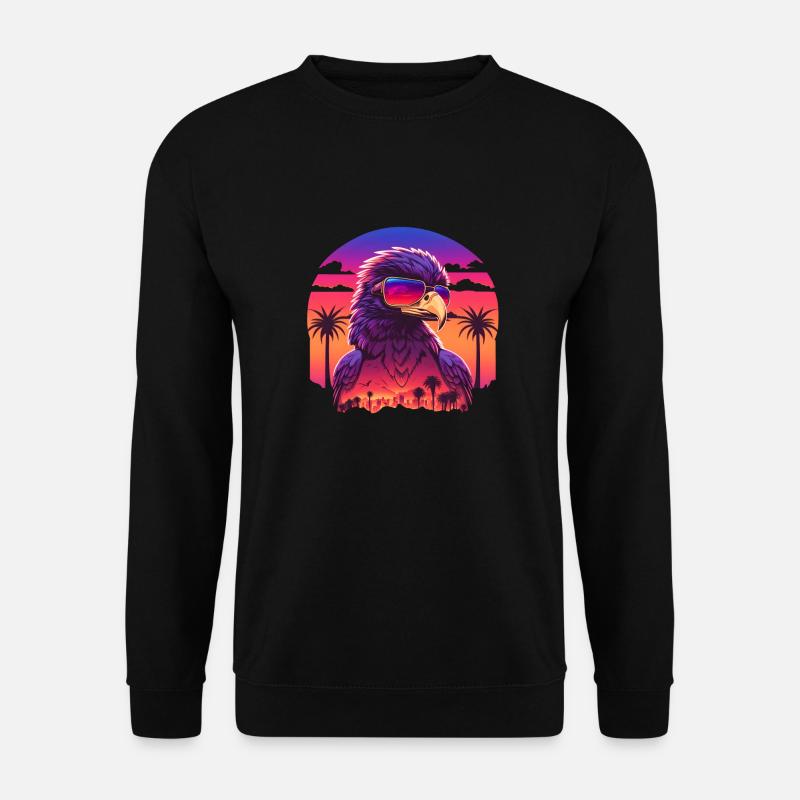 Synthwave eagle - Sweat-shirt Unisexe - noir