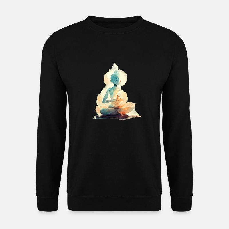 Yoga Padmasana - Unisex Pullover - Schwarz