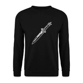 Knife Cutler Knife Lover - Unisex Sweatshirt - black - Front - Alina (178cm) & Michal (187cm)