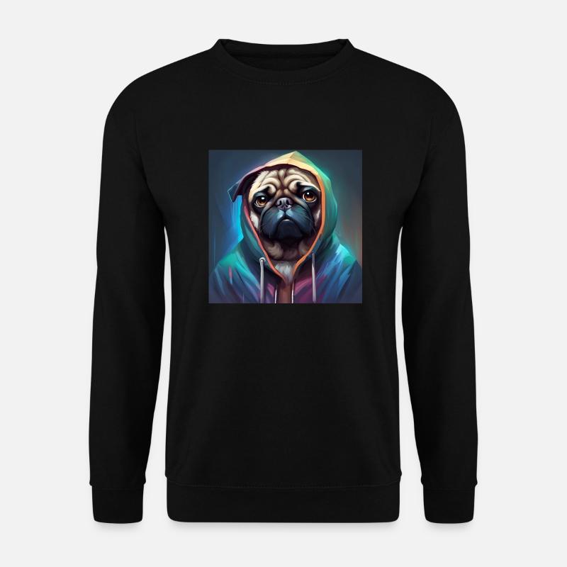 Carlin dans un sweat à capuche - Sweat-shirt Unisexe - noir