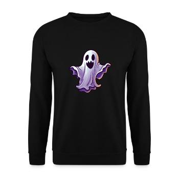 Halloween Ghost Clipart - Unisex Sweatshirt - black - Front - Alina (178cm) & Michal (187cm)