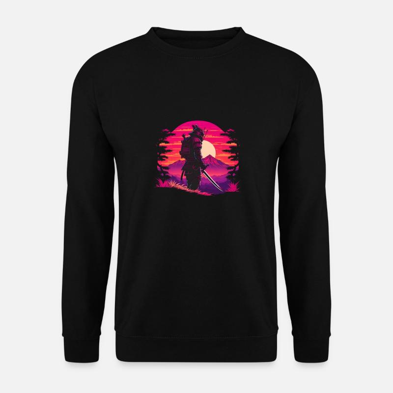 Synthwave Sci-Fi Samurai - Unisex Sweatshirt - black